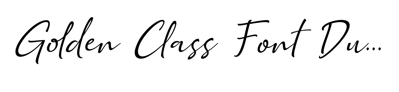 Golden Class Font Duo script slant